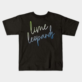 CURSIVE lime leopards Kids T-Shirt